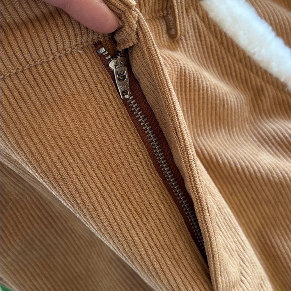 Brand New SHEIN X Care Bears Embroidered Tan Corduroy Mini Skirt Faux Fur Trim - Picture 15 of 15